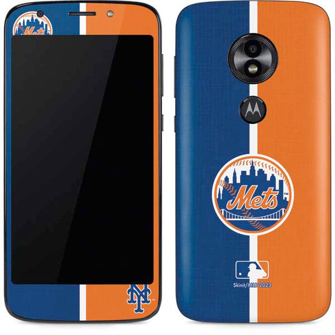 MLB New York Mets Split Moto E5 Play Skin